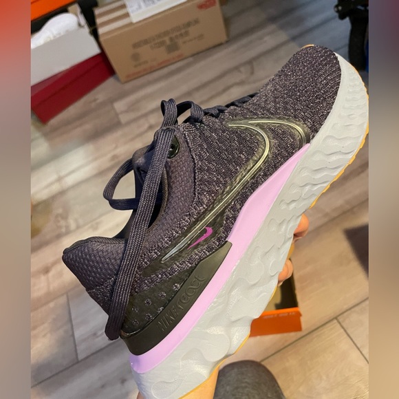❌❌❌ NIKE REACT INFINITY RUN FK3 violet cave color DH5392 502 size 10 - Picture 5 of 7